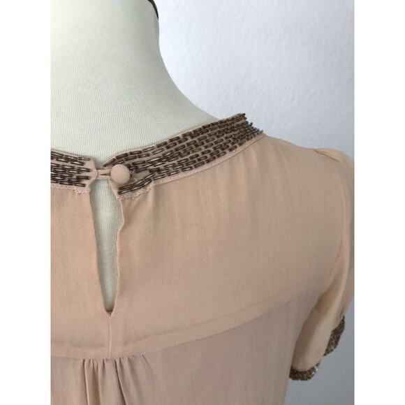 LaRok Silk Beaded Mini Lined Shift Dress FLAWS - Picture 12 of 12